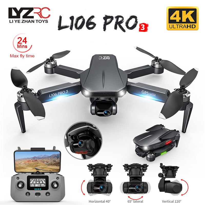Drone Camera With Gimbal - L106 Pro 3 Дрон 5G WIFI