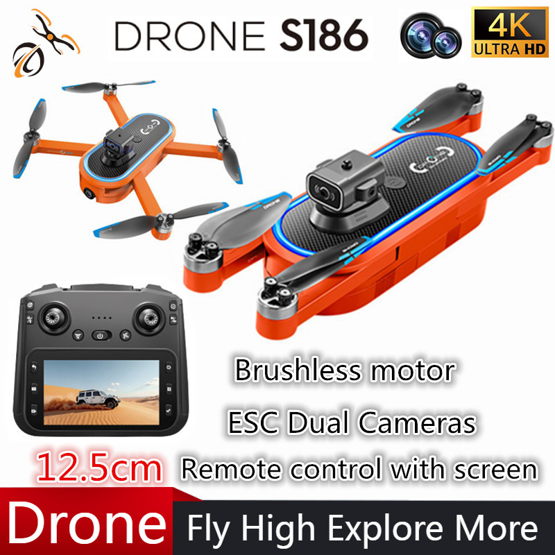 Дрон S186 2025 года, профессио – обзор и цена Drone Camera With Gimbal